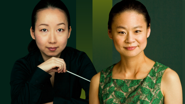 Conductor Nodoka Okisawa and violinist Midori