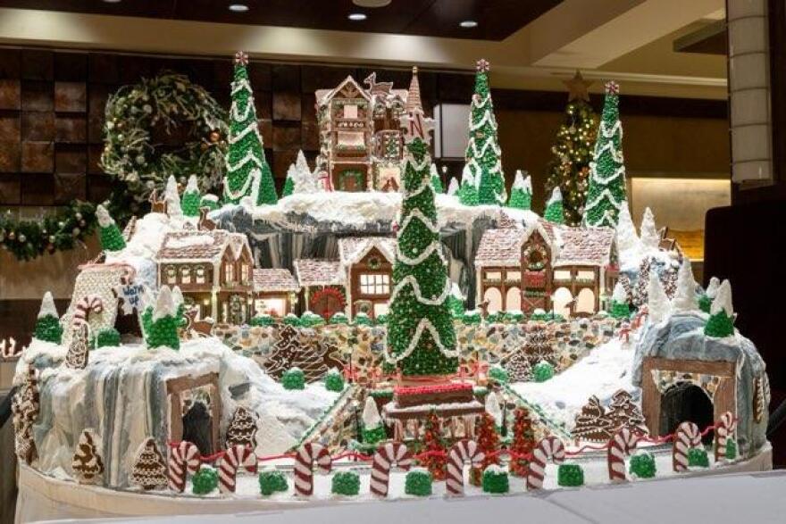 At the Northern Hotel in downtown Billings, a gingerbread village of the North Pole has been erected with the Polar Express chugging though the delicious white landscape.