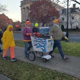 The 16th annual March for the Food Bank makes its way through Springfield, Massachusetts.