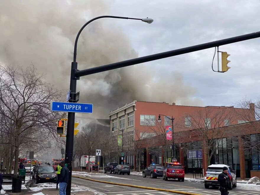 A Buffalo firefighter died in the line of duty on Wednesday after a three story building on Main Street caught fire.