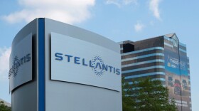 FILE - The Stellantis sign appears outside the Chrysler Technology Center in Auburn Hills, Mich, on Jan. 19, 2021