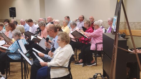 The Bards of Wesley Willows choir.