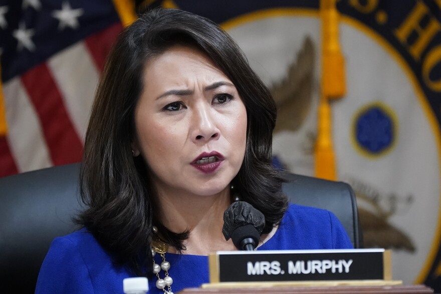 Rep. Stephanie Murphy, D-Fla., speaks as the House select committee investigating the Jan. 6 attack on the U.S. Capitol holds a hearing at the Capitol in Washington, Tuesday, July 12, 2022. (AP Photo/J. Scott Applewhite)