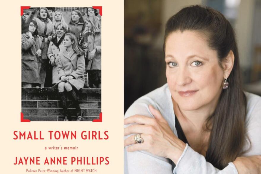 The cover of "Small Town GIrls" beside author Jayne Anne Phillips. (Courtesy of Penguin Random House)