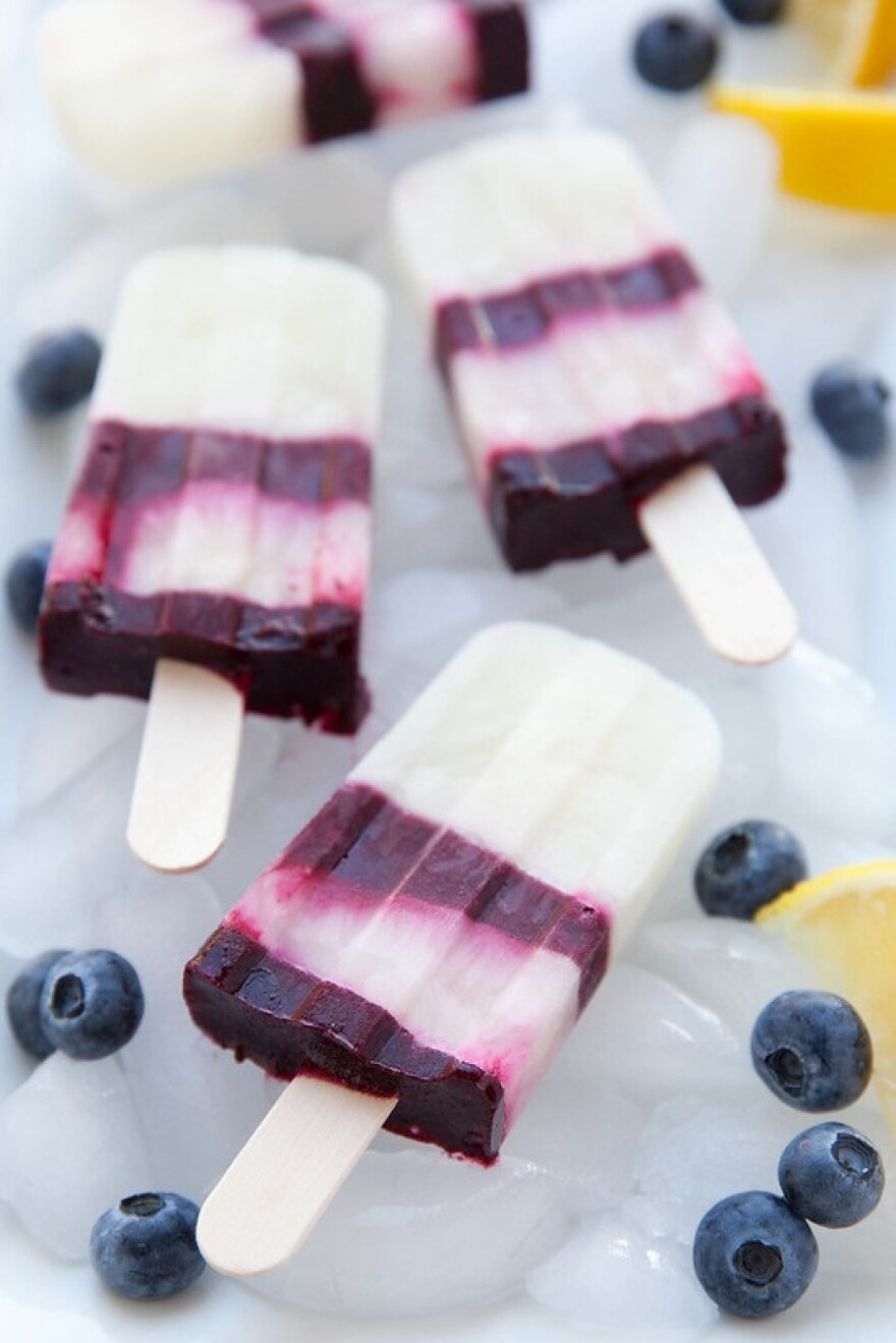 Blueberry Lemonade Popsicles