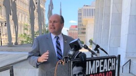 New York State GOP Chair Nick Langworthy outside the New York Capitol on June 17, 2021.