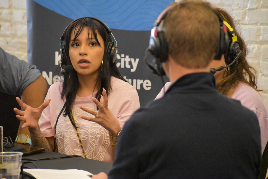 Jennifer Valdez, who owns JA Beauty & Skin in Kansas City's Westside neighborhood, speaks to KCUR's Steve Kraske about construction on Southwest Boulevard