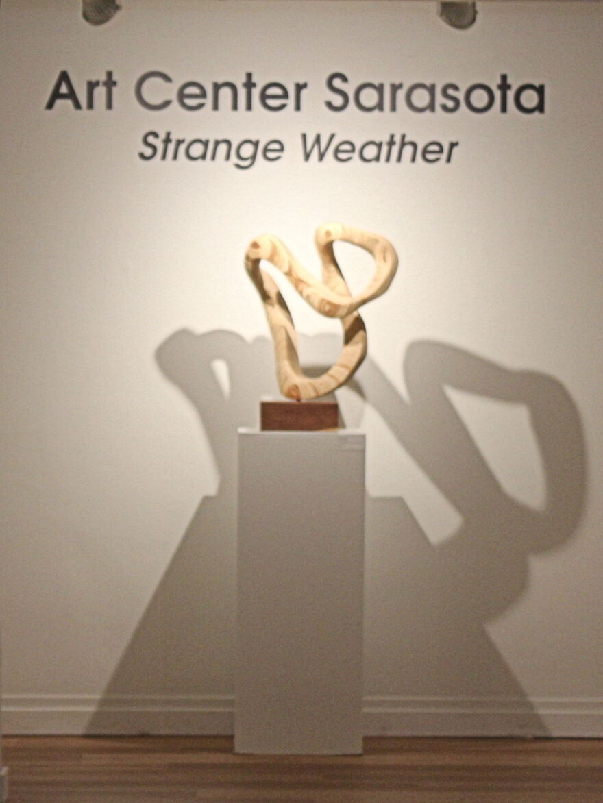 Marquee for 'Strange Weather' exhibition at Art Center Sarasota