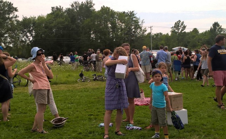 Scenes from an eclipse-watching party at UMass.