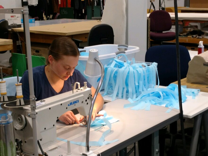 Seattle Opera costumers sew masks for healthcare workers