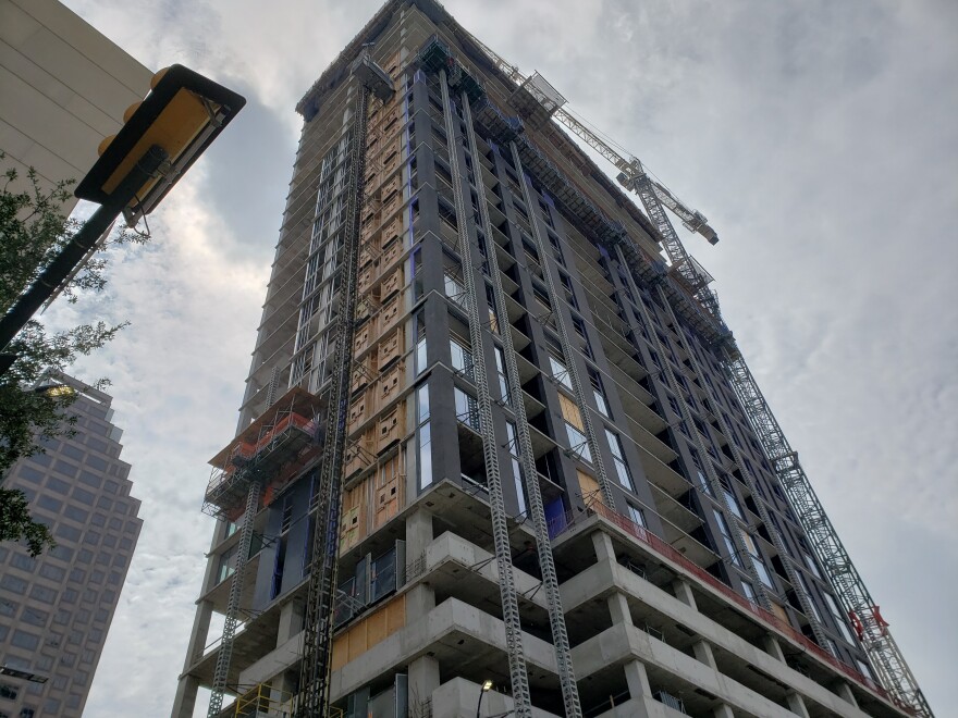 Downtown construction slowed but did not stop during the pandemic.