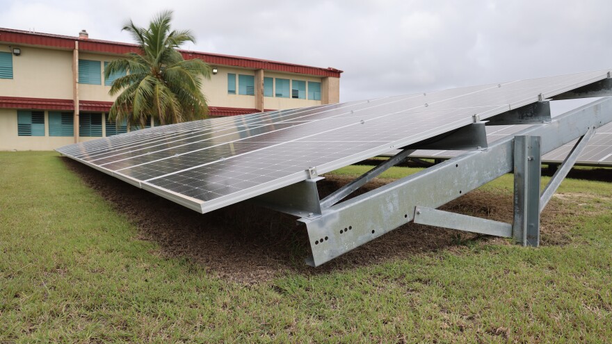 Pictured: Solar micro-grid at the St. Croix Educational Complex