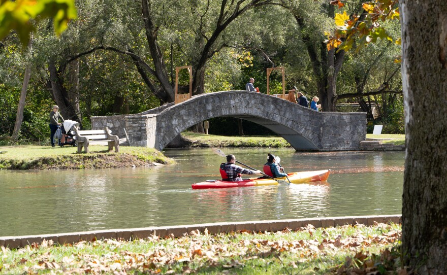 Attendees at Wagner Subaru Outdoor Experience on Saturday, October 7, 2023 in Dayton, Ohio. (Ruthie Herman for WYSO)