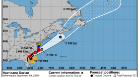 Dorian forecast track