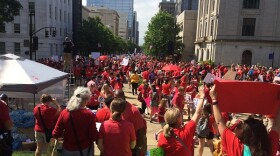 Teachers rallied for better pay and resources, but the recently-released House budget proposal does not meet their demands.