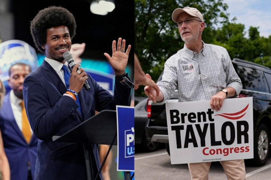 State Rep. Justin J. Pearson, D-Memphis (left) and state Sen. Brent Taylor, R-Memphis (right).