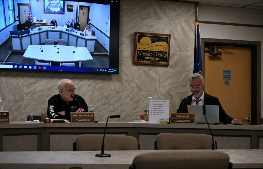The two remaining Lincoln County commissioners, Walter Chuck and Casey Miller, on Thursday again could not agree on applicants or a process to select a replacement for former commissioner Claire Hall.