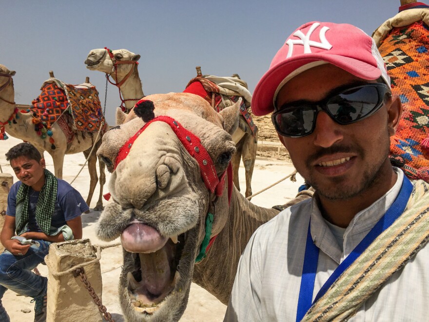 At the pyramids of Giza, Mahmoud Tayar and his camel, Charlie Brown, are gloomy about the steep drop in tourism to Egypt over the past five years.