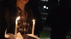 Students with candles
