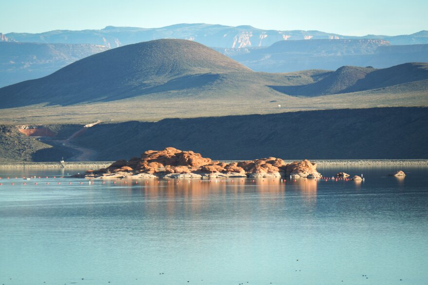 Sand Hollow Reservoir near St. George, Jan. 18, 2026. Utah’s reservoirs are already in a deficit from 2025, and the current snow drought could stress them even further when demand ramps up in 2026.