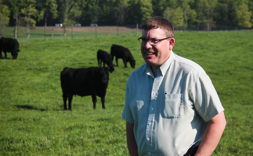 Daniel Buskirk, a professor of animal science at Michigan State University, is experimenting with the university's own cattle.