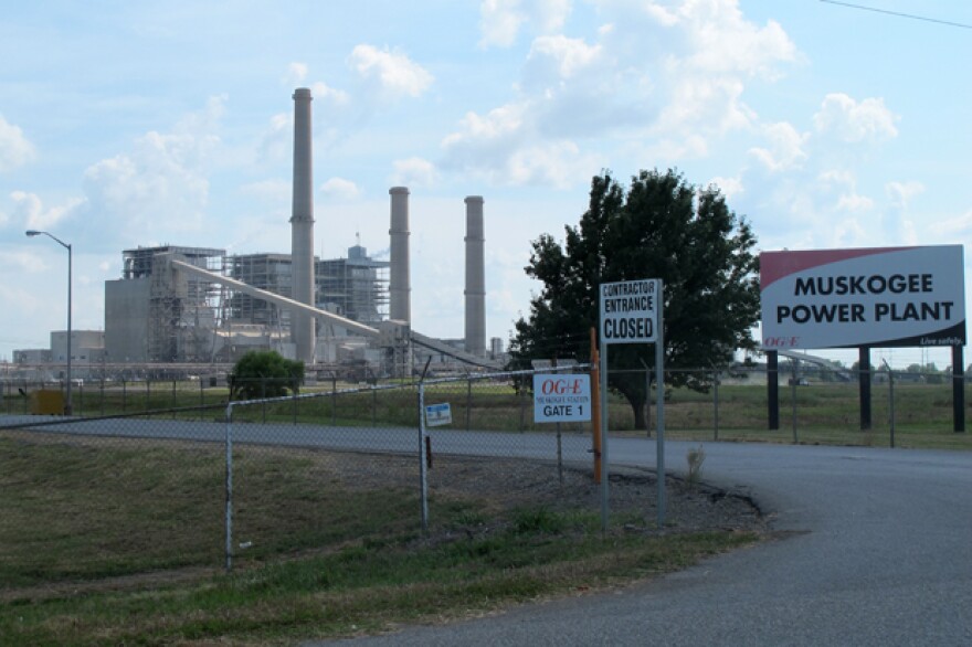 OG&E's coal-fired power plant in Muskogee.