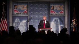 Republican presidential candidate Donald Trump delivers an economic policy address detailing his economic plan at the Detroit Economic Club on Aug. 8, 2016 in Detroit Michigan. (Bill Pugliano/Getty Images)