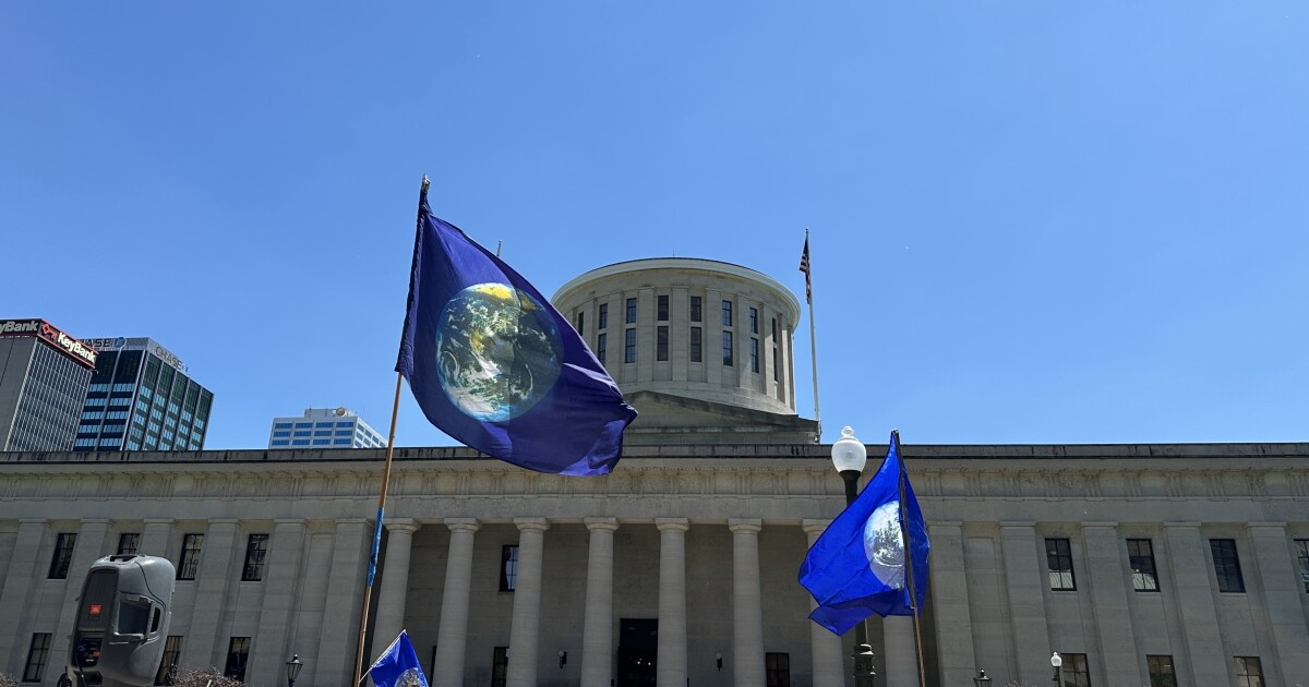 Climate activists march from southern Ohio to Columbus