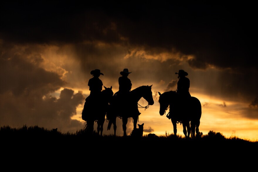 2nd Place Wyoming's People Category - McKenzy Ellisen, "Horseback Sunset"