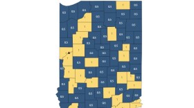 All 92 counties are coded blue or yellow on the March 9 County Metrics Map from the Indiana Department of Health.