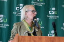 Cleveland State University President Laura Bloomberg explains CSU's new "Cleveland State Commitment" program.