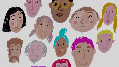 Peoples faces.