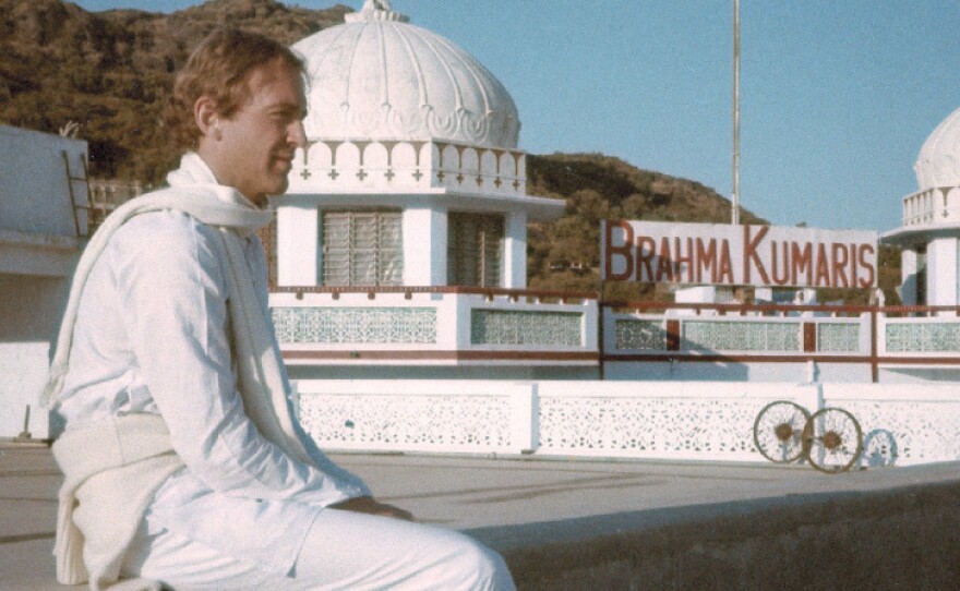 Will Hodgkinson's father (seen here at the Brahma Kumaris' World Spiritual University in India) has lived at a Brahma Kumaris retreat in England for nearly 20 years.