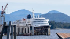 The ferry Columbia is shown at Ketchikan’s shipyard on Sept. 19, 2022.