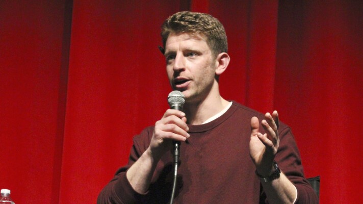 Sam Forstag, Democratic candidate for Montana's western district U.S. House seat, speaks during a debate in Butte on March 10, 2026.