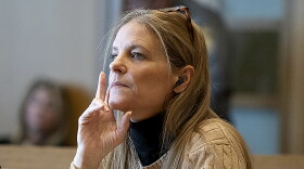 FILE — Michelle Troconis listens to arguments at the start of her trial, Jan. 11, 2024, in Stamford, Conn. A nanny, Lauren Almeida, who cares for five children whose mother went missing in Connecticut in 2019, recalled in court on Wednesday, Jan. 17, 2024, in the trial of Troconis, the frantic day Jennifer Dulos vanished, kicking off a search that eventually turned into a murder investigation.