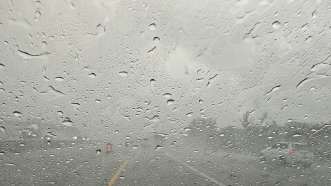 raindrops on a windshield
