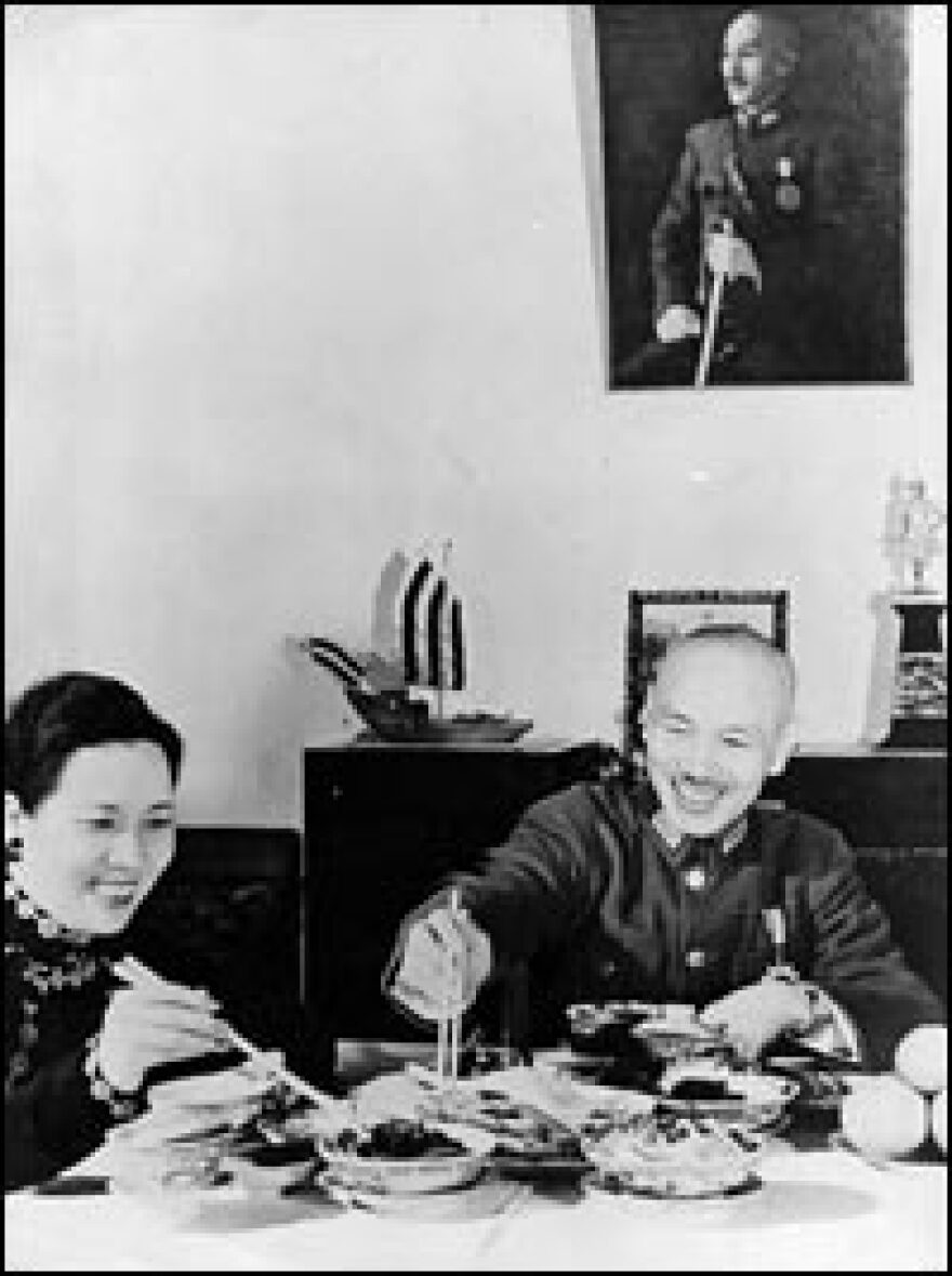 Chiang Kai-shek once sent ambassadors to try the Imperial Dynasty's famous escargot. In this 1935 photo, the Chinese leader and his wife, Soong May-ling (better known as Madame Chiang Kai-shek), enjoy dinner at their home in Chungking.