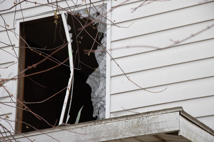 The window through which Youngblood exited the house. He was shot by police on this spot.