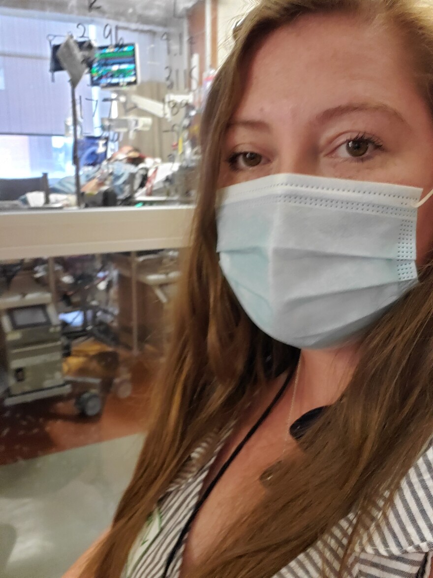 Candace Watkins at Vanderbilt University Medical Center on Dustin's birthday.