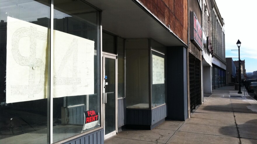 Almost every office building in downtown McKeesport, Pa., is abandoned or boarded up. Since the departure of the steel industry, the city's population has dropped from 55,000 to 19,000.