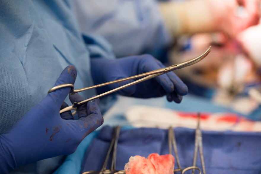 Surgical instruments are used during a surgery at MedStar Georgetown University Hospital in Washington D.C., in June 2016. (Molly Riley/AP)