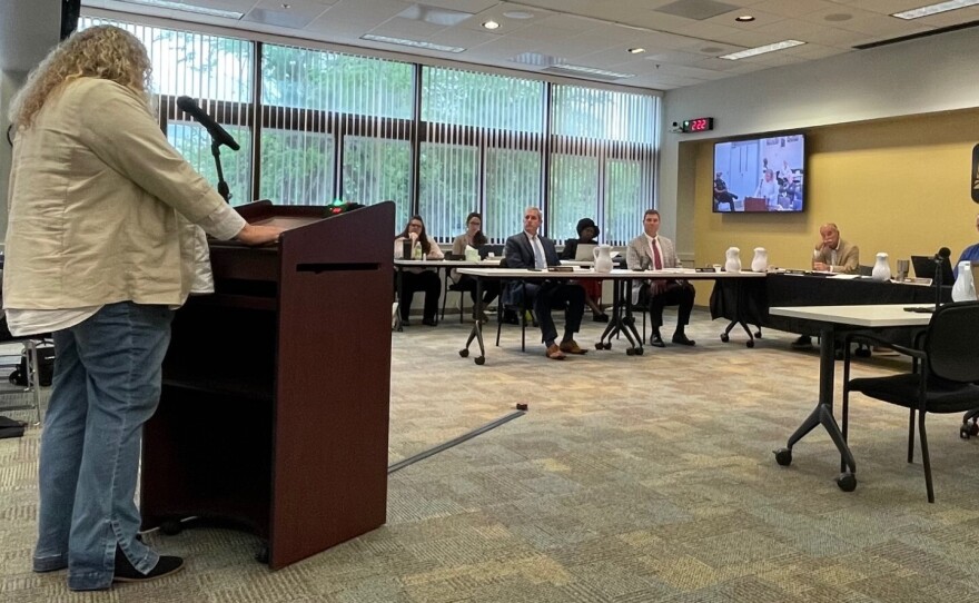 Angela Casteel, a meeting attendee, gave two separate public comments to the authority board. In her second comment, Casteel urged the board to pause their search for legal representation.