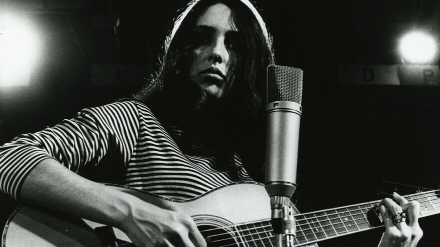 Iconic singer Joan Baez in the doc "Joan Baez: I Am A Noise"