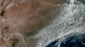 NOAA satellite showed cleared skies over Texas, except along the coast on Nov. 17, 2025