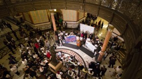 Survivors of crime rallied Thursday at the Illinois Statehouse. They were joined by Illinois Attorney General Kwame Raoul, Cook County State's Attorney Kim Foxx and other public officials.