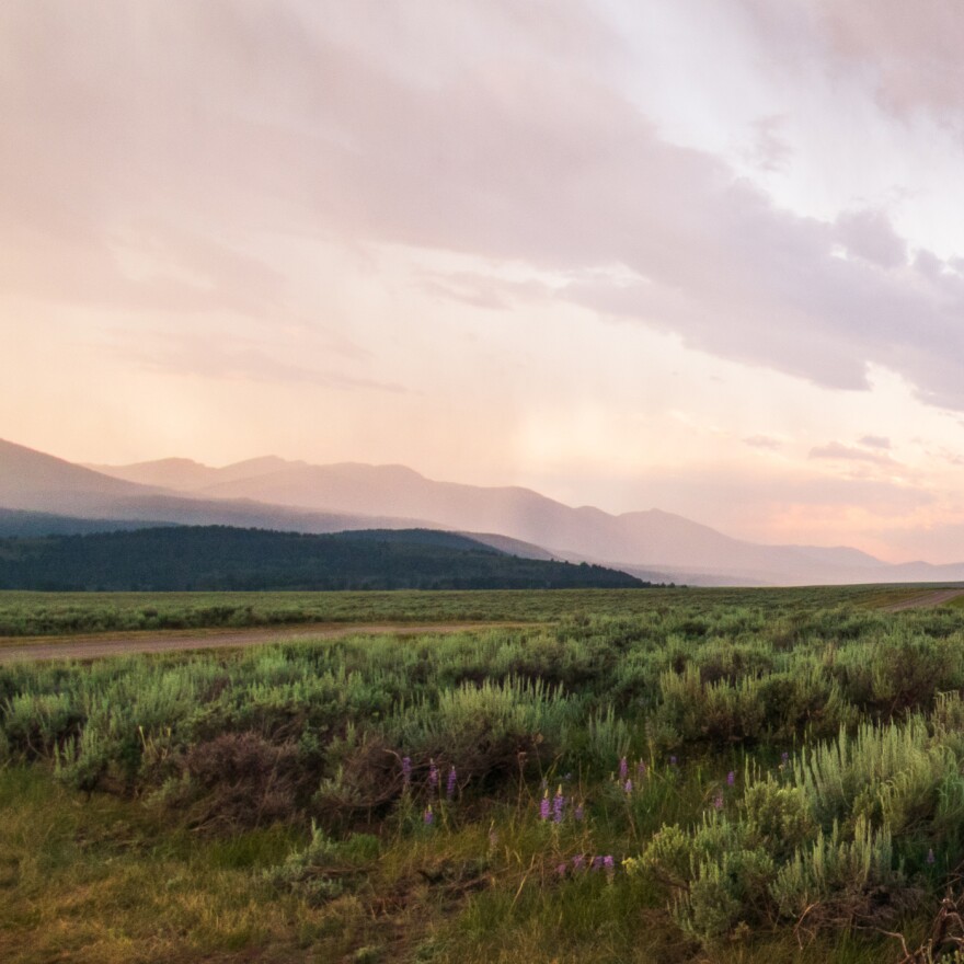 View of Mountains and prairie-Eastern Montana