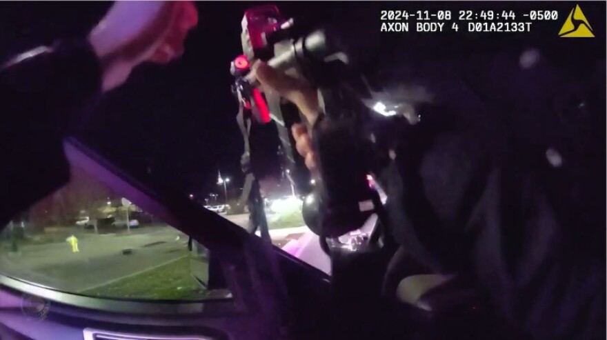 Screenshot from video of GRPD officer body-worn camera