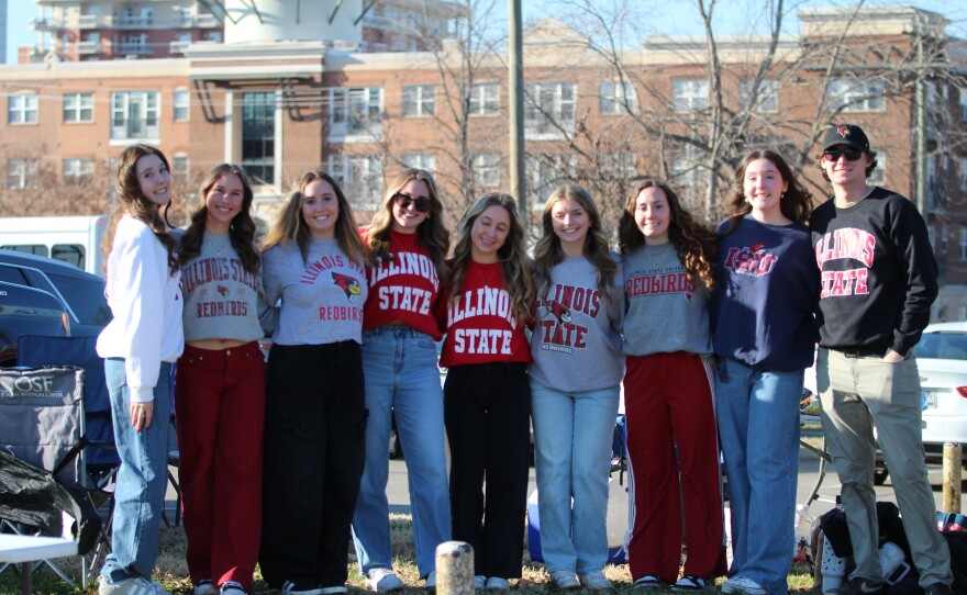 ISU fans at a tailgating event