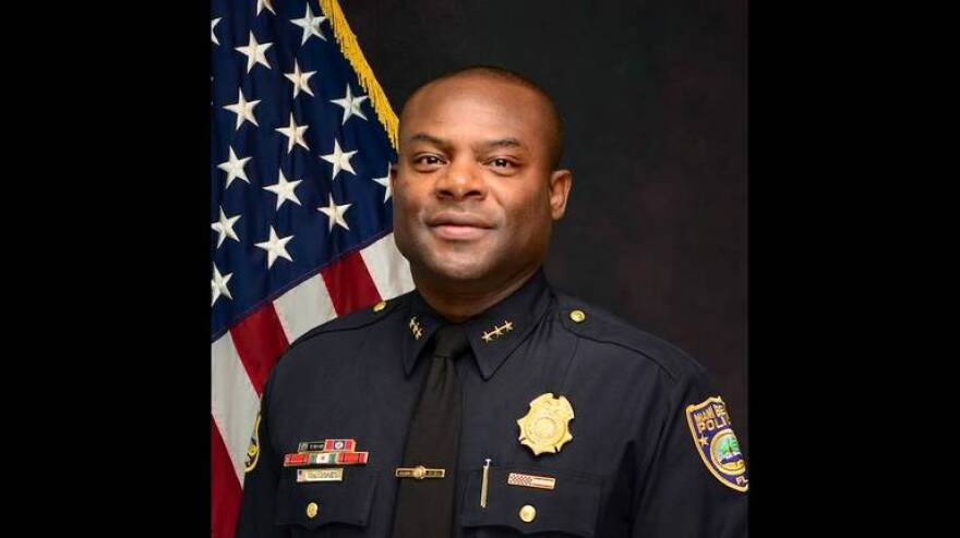 The photo shows Wayne Jones, a deputy police chief in Miami Beach, who is expected to become the city’s first Black police chief later this year. City of Miami Beach